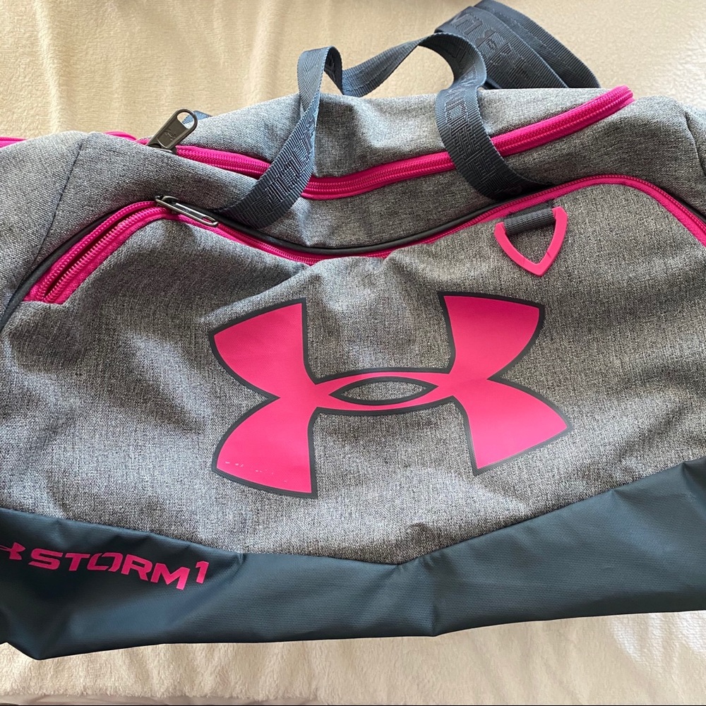 under armour grey duffle bag